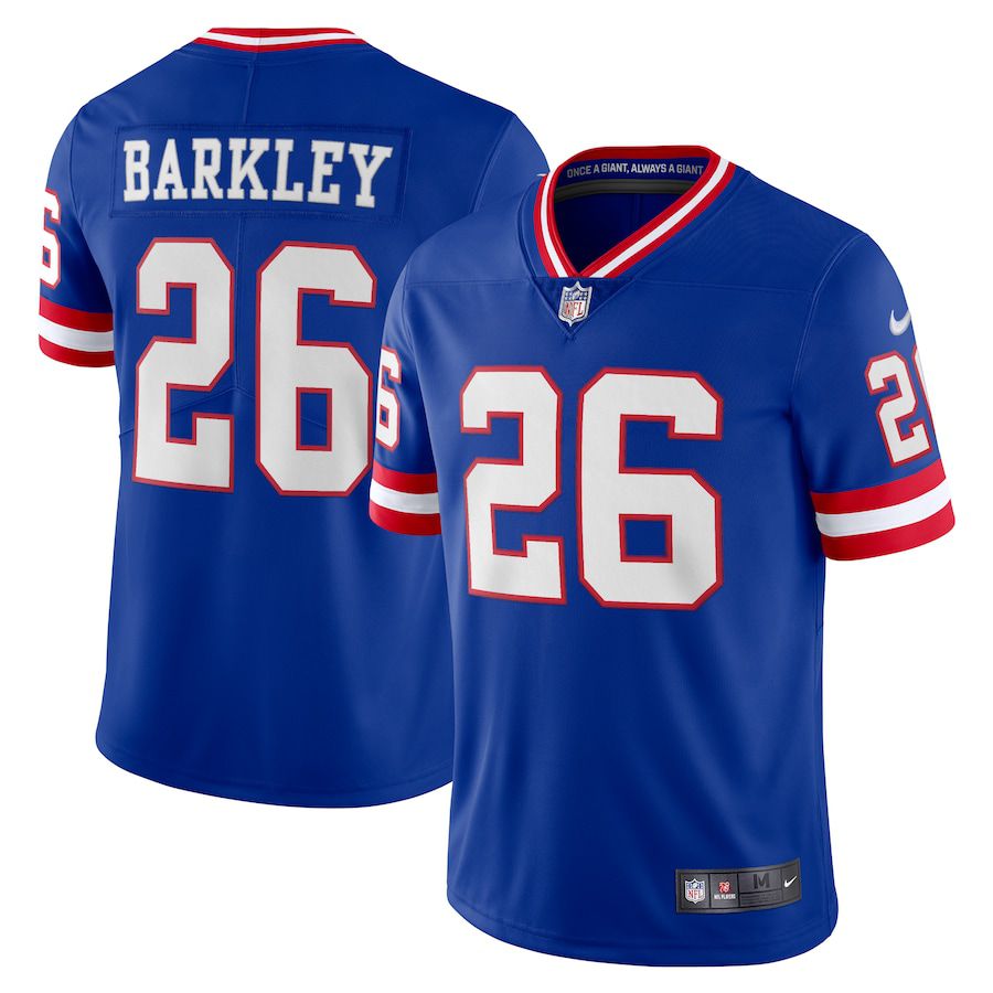 Men New York Giants #26 Saquon Barkley Nike Royal Classic Vapor Limited Player NFL Jersey->new york giants->NFL Jersey